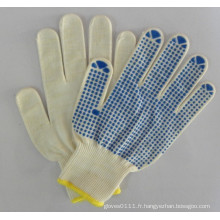 Gants de coton pointillé pvc en plein air